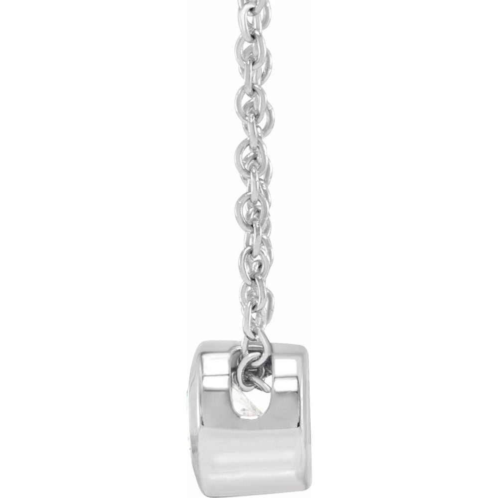 14K Gold and Lab-Grown Diamond Solitaire Pendant