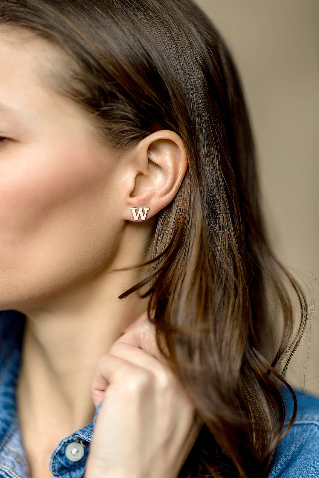UW Gold Classic Earrings