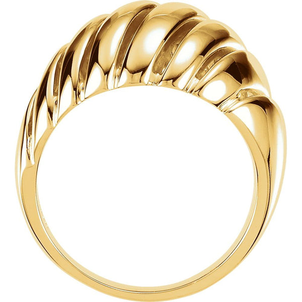 14K Gold Dome Ring