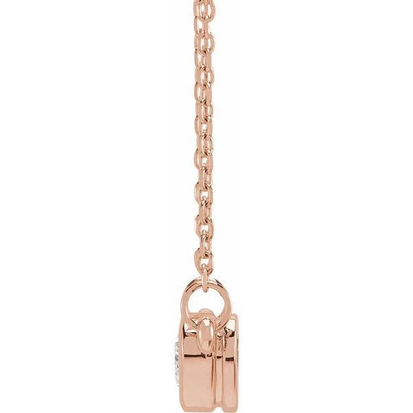 14K Gold Genuine Diamond Heart Necklace