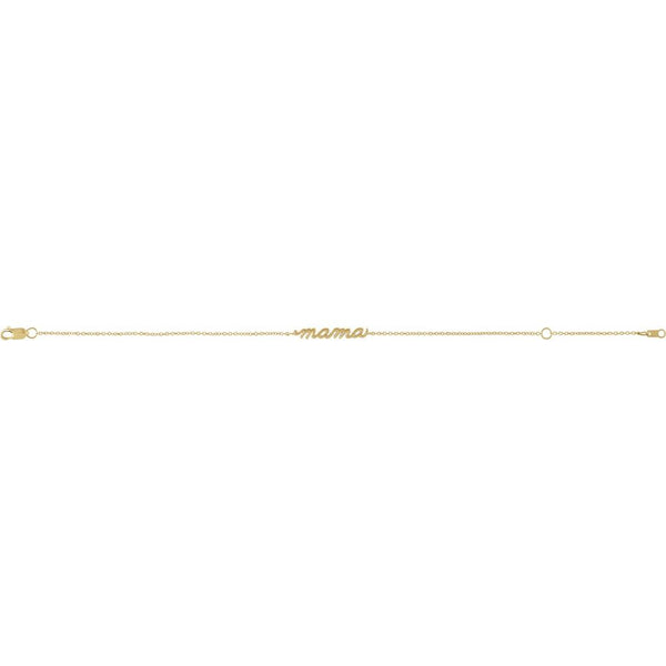 14K Yellow Gold Mama Bracelet