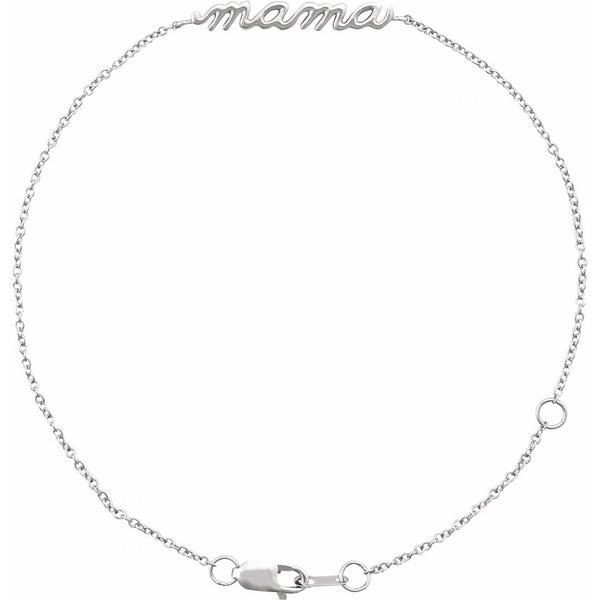 Sterling Silver Mama Bracelet