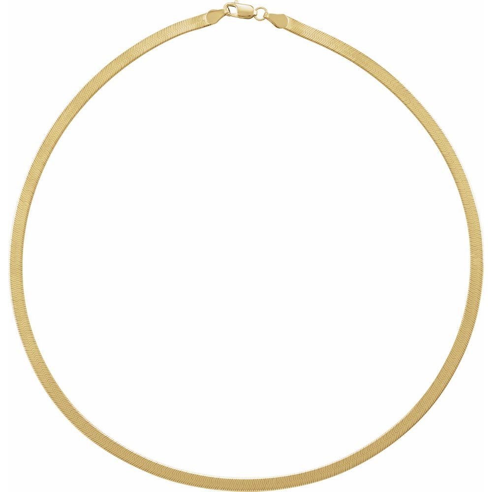 14K Gold Herringbone Chain