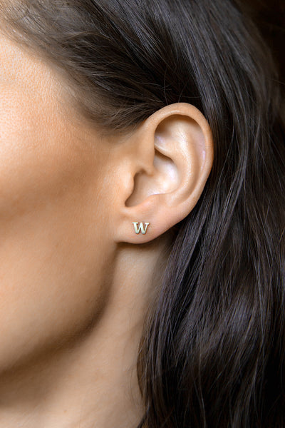 UW Tiny Gold Earrings