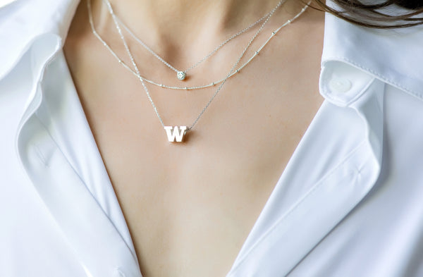 14K Gold and Lab-Grown Diamond Solitaire Pendant