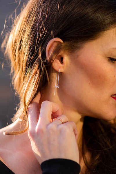 UW Silver Ear Threaders