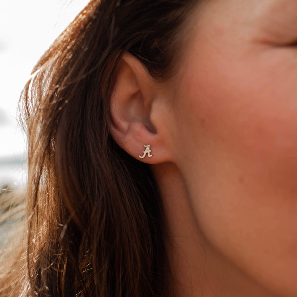 Alabama Silver Tiny Earrings