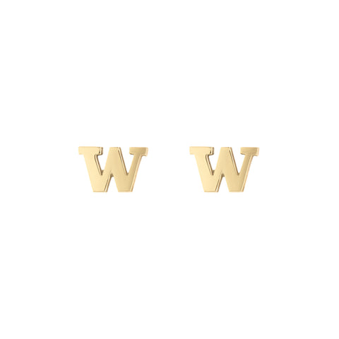 UW Gold Tiny Earrings
