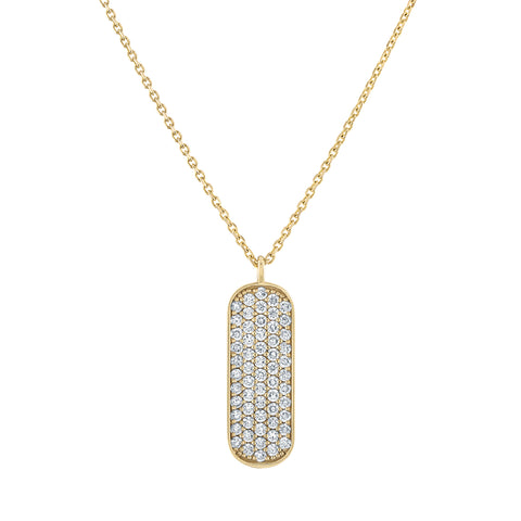 UW Gold Mini Micropavé Diamond Dawg Tag
