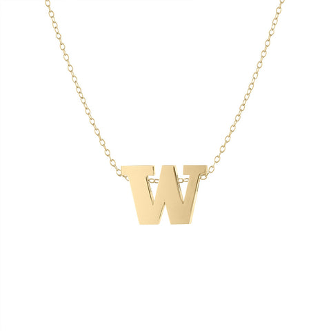 UW Large Gold W Pendant