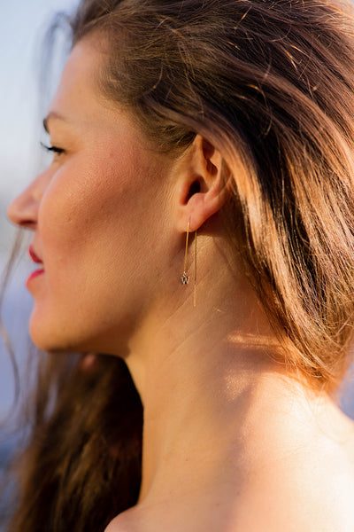 UW Gold Ear Threaders