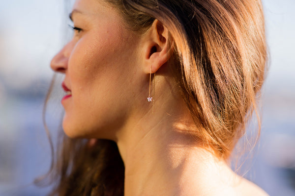 UW Gold Ear Threaders