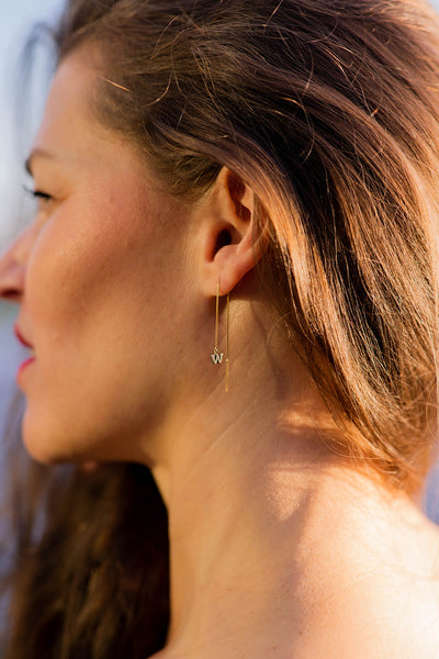 UW Gold Ear Threaders