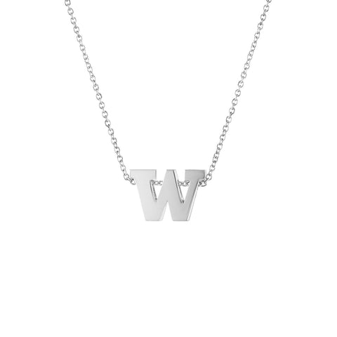 UW Small Silver W Pendant